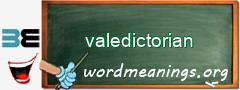 WordMeaning blackboard for valedictorian